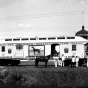 Dan Patch with his private car (from train)