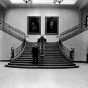 Walker Art Gallery; T.B. Walker standing on Grand Stairway, Minneapolis