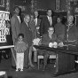 Harold LeVander signing a proclamation