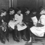 Black and white photograph of residents of the Jewish Sheltering Home for Children in Minneapolis, c.1925.