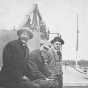 Governor John A. Johnson with two unidentified men