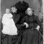 Mahala Fisk Pillsbury with her mother, daughter, and grandson