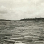 Hot pond and log storage for the new mill of the Northern Lumber Company