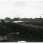 Black and white photograph of a auto race at the 1917 Minnesota State Fair. 