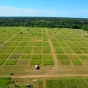 Aerial view of the BigBio project inside Cedar Creek Ecosystem Science Reserve.