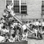 Black and white photograph of the playground at the Jewish Educational Center in St. Paul, 1946.