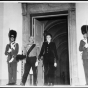 Eugenie Anderson leaving Christiansborg Palace with Lord Chamberlain after presenting credentials to King Frederick IX