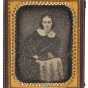 Black and white daguerreotype of Sarah Jane Steele Sibley, wife of Henry H. Sibley, c.1848.