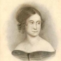 Black and white drawing of Abigail Hunt Snelling, c.1875.