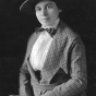 Anna Dickie Olesen in hat, ca. 1920.