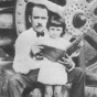 Black and white photograph of John T. Bernard and his daughter, Marie, c.1930s.