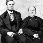 Black and white photograph of Lewis H. and Hephzibah J. Merritt, c.1880.