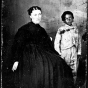 Photograph of Julia B. Nelson with a pupil c.1865.
