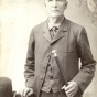 Black and white photograph of Gabriel Renville in South Dakota, ca. 1890. Photograph by Steinhauer.