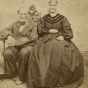 Black and white photograph of Benjamin and Genevieve Gervais, ca. 1875. They were Phelan’s nearest neighbors and the first to hear from him of Hays’s disappearance.