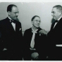 Black and white photograph of Theresa Ericksen (center) receiving a service medal on November 14, 1936.