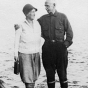 Black and white photograph of Edward F. Waite and his wife, Alice Maud Waite, c.1935.