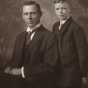 Black and white photograph of Charles August Lindbergh with his son Charles Augustus Lindbergh, c.1910.
