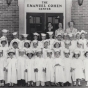 Black and white photograph of the Emanuel Cohen Center pre-Kindergarten graduating class, 1955.