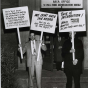 Fair housing protesters from the “Committee to End Discrimination against Fourth Class Whites," December 19, 1962, St. Paul Pioneer Press. Minneapolis and St. Paul Newspaper Negatives Collection, Minnesota Historical Society.
