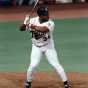  Kirby Puckett squares away in this at-bat in the Metrodome. He would go on to hit .357 in the Series.