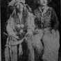 Black and white photograph of Count Rovigno (right) with an unidentified man, probably a participant in Buffalo Bill Cody's Wild West Show. 