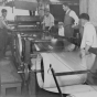 photograph depicting factory production of cellulose tape at 3M around 1931