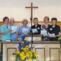 Color image of the Carson Mennonite Brethren Church centennial celebration, 1975.