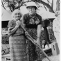 Black and white photograph of Sholom Home groundbreaking ceremony