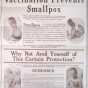 Smallpox prevention poster distributed by the Minnesota Department of Health c.1924. 