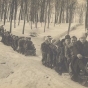 Photograph of St. Olaf College bobsledders on campus