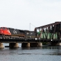 Canadian Northern 347 train crossing the Ranier Bridge