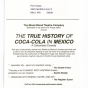 Handbill for “The True Story of Coca Cola in Mexico”