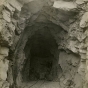 Black and white photograph of the tunnel entrance, Duluth, Winnipeg & Pacific Railway tunnel at Short Line Park, Duluth, Minnesota, 1911.