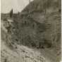 Black and white photograph of construction of the Duluth, Winnipeg & Pacific Railway tunnel at Short Line Park, Duluth, Minnesota, 1911.