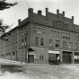 Black and white photograph of Duluth’s Third Regiment Armory, a predecessor of the larger National Guard armory built in 1915. Photographed by Hugh McKenzie c. 1915.