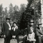 Black and white photograph of Molter family and friend, ca. 1930. 