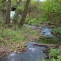Waterfall and stream at Marine Mills historic site