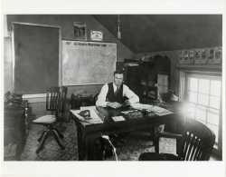 John S. Campbell at his desk in Owatonna, ca. 1920. Used with the permission of Northfield Historical Society.