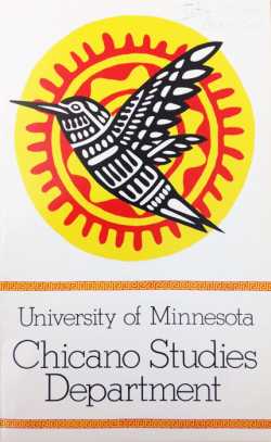 Scan of cover of Chicano Studies 1975 departmental brochure of classes (University of Minnesota)