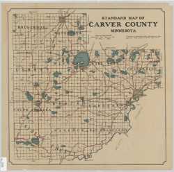 Standard map of Carver County, Minnesota. St. Paul : Minnesota Map Publishing Co., 1913.