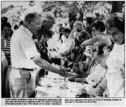 Registration table at Riverfest 1990