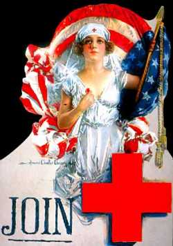 Color image of a World War I-era Red Cross poster, c.1917.