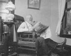 Ogden Gunderson reading The Farmer.