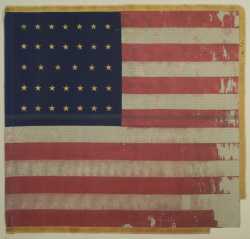 A United States battle flag carried by the Fifth Minnesota