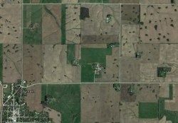 Aerial view of sinkholes in Fillmore County