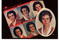 Color portraits of Betty Crocker, 1936–1981.