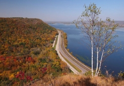 View of Highway 61 from John A. Latsch State Park