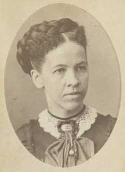 Black and white photograph of Julia Ann Sears, c.1872. 