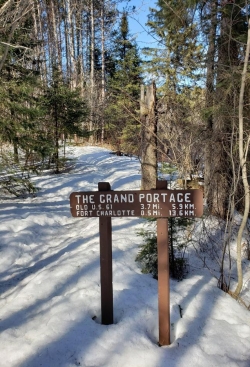 Beginning of the Grand Portage trail